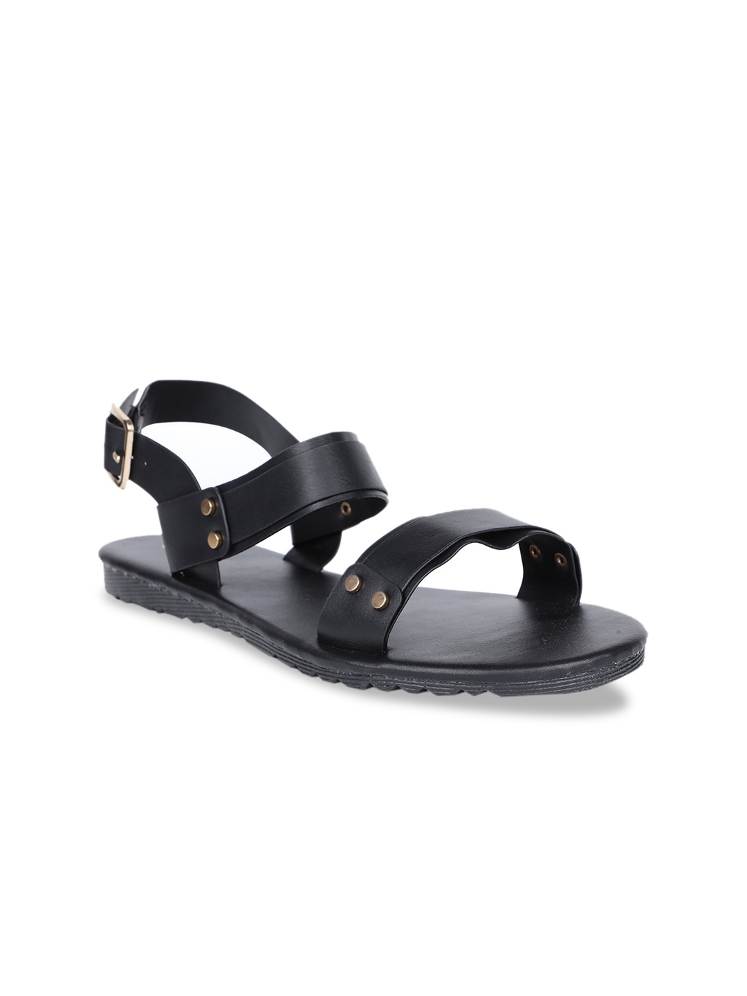 Bata Women Black Solid Open Toe Flats