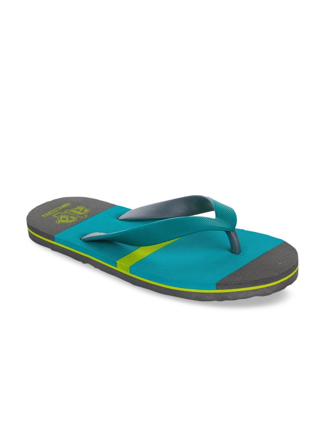

Liberty Men Grey & Blue Colourblocked Thong Flip-Flops