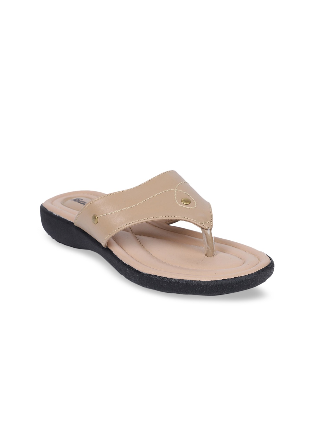 

Bata Women Beige Solid Open Toe Flats