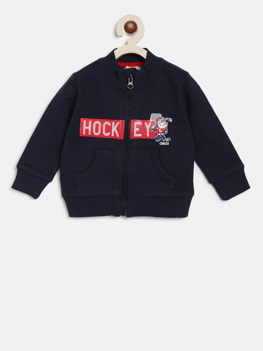 

Chicco Boys Navy Blue Solid Cardigan Sweater