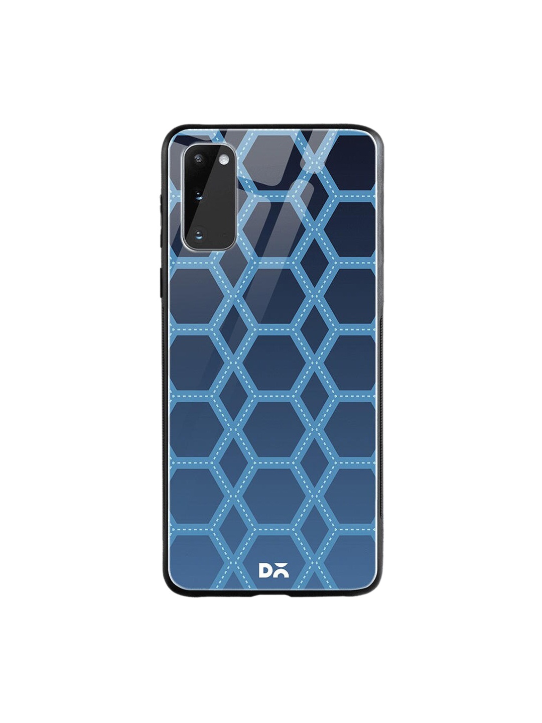

DailyObjects Blue Nebula Honeycomb Samsung Galaxy S20 Shock Absorbent Glass Case