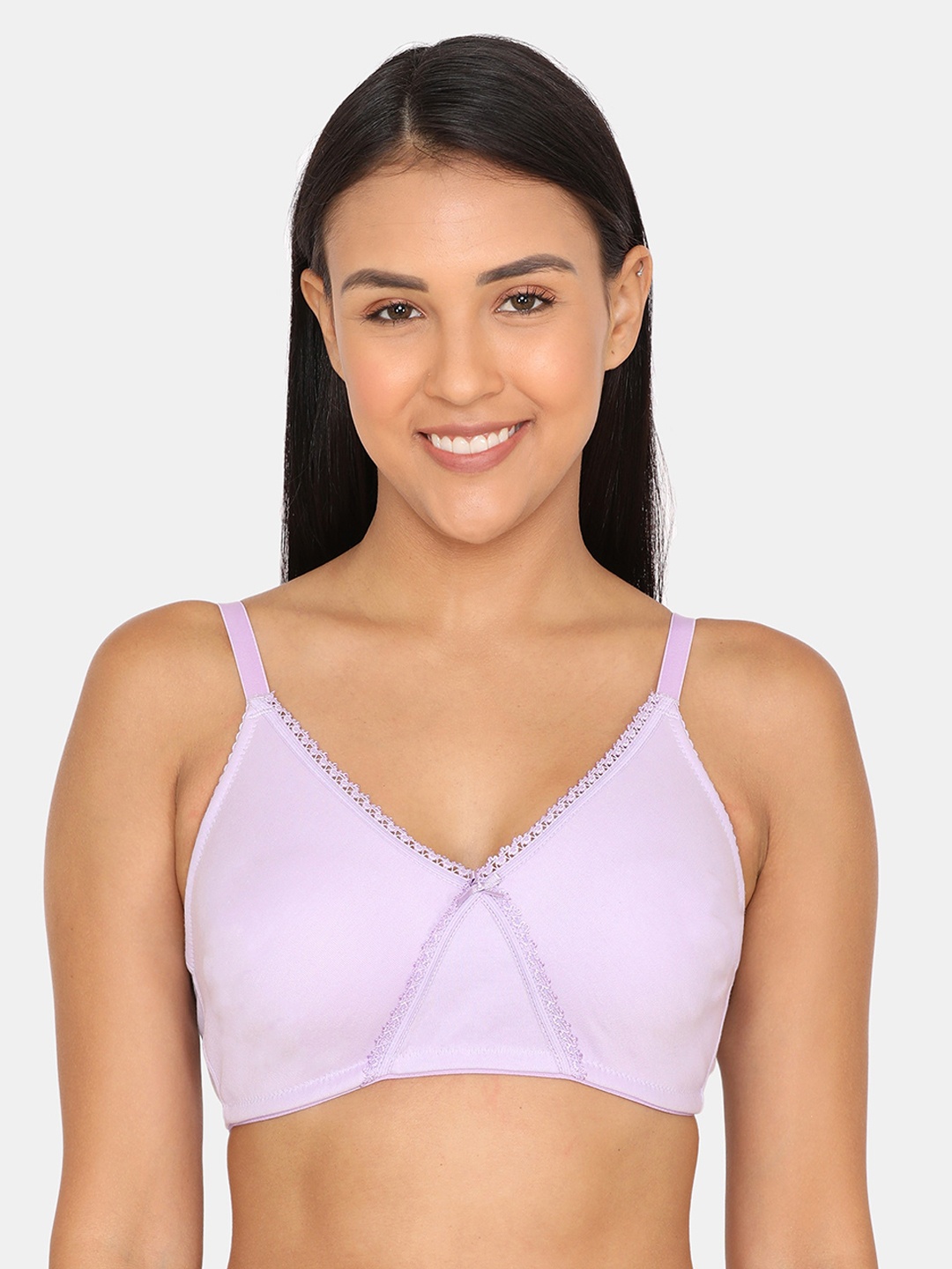 

Rosaline by Zivame Lavender Solid Non-Wired Non Padded T-shirt Bra RO000LCB05E
