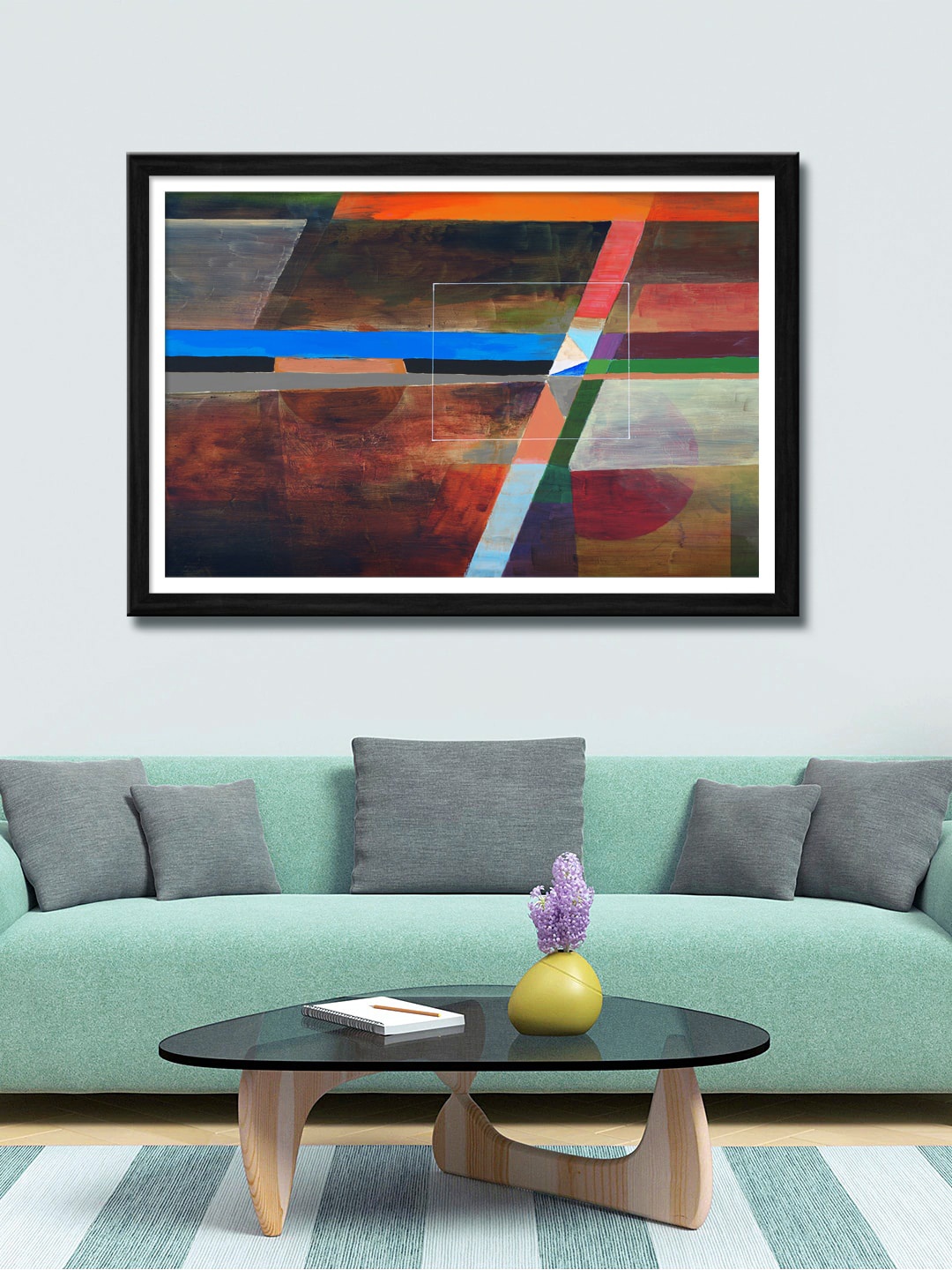 

999Store Brown & Red Abstract Canvas Wall Art