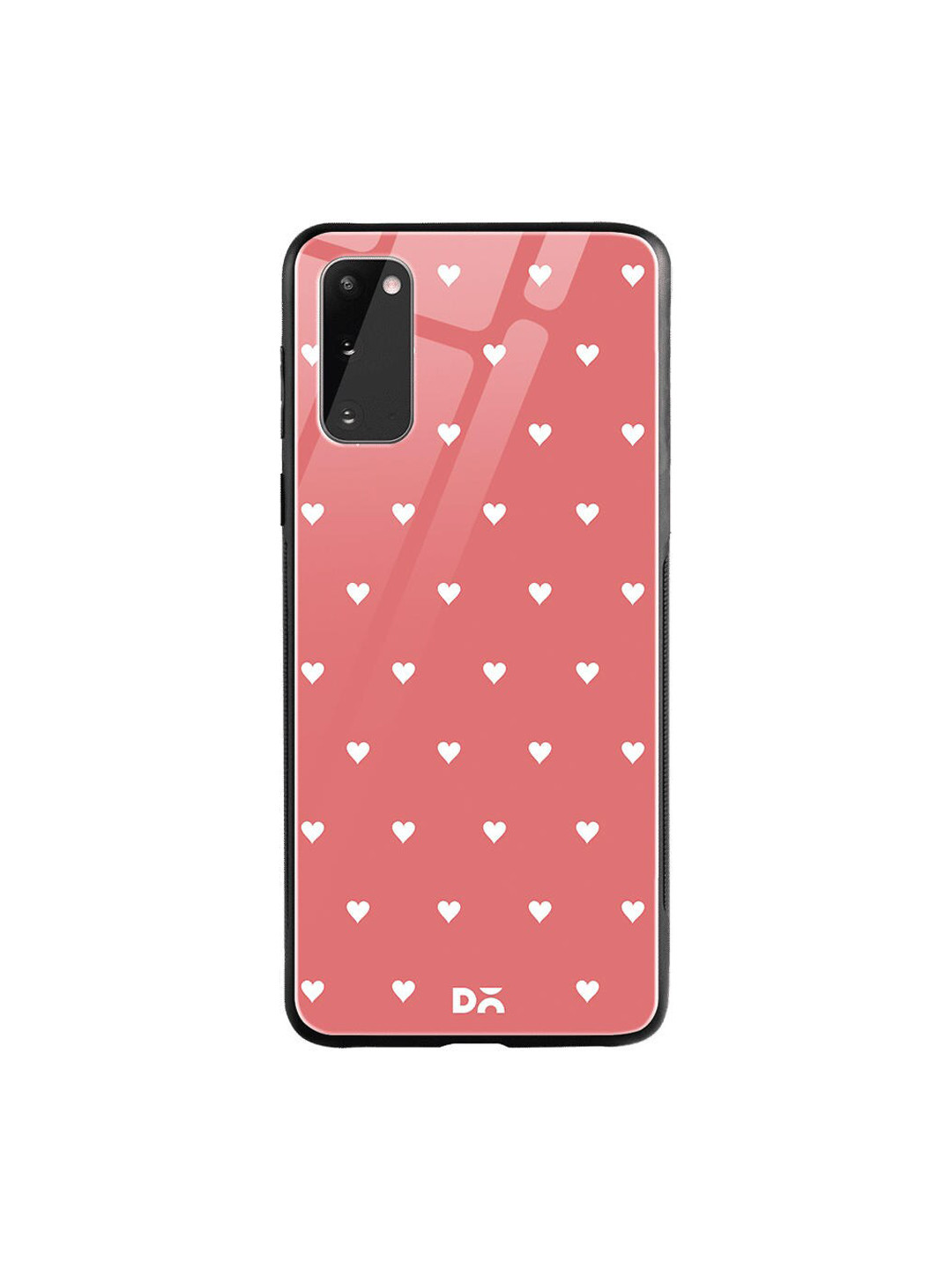 

DailyObjects Pink & White Blush Hearts Samsung Galaxy S20 Shock Absorbent Glass Case