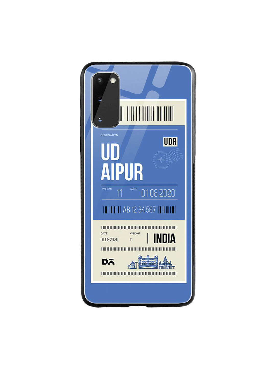 

DailyObjects Blue & White Udaipur City Tag Samsung Galaxy S20 Shock Absorbent Glass Case