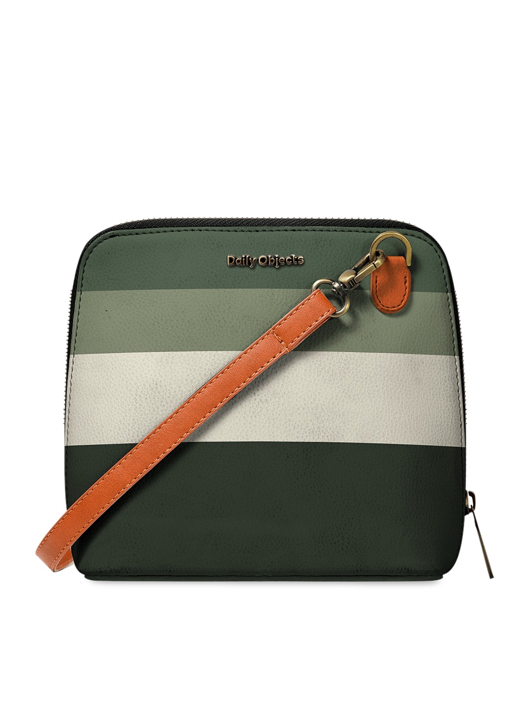 

DailyObjects Green And Black Quad - Trapeze Colourblocked Sling Bag