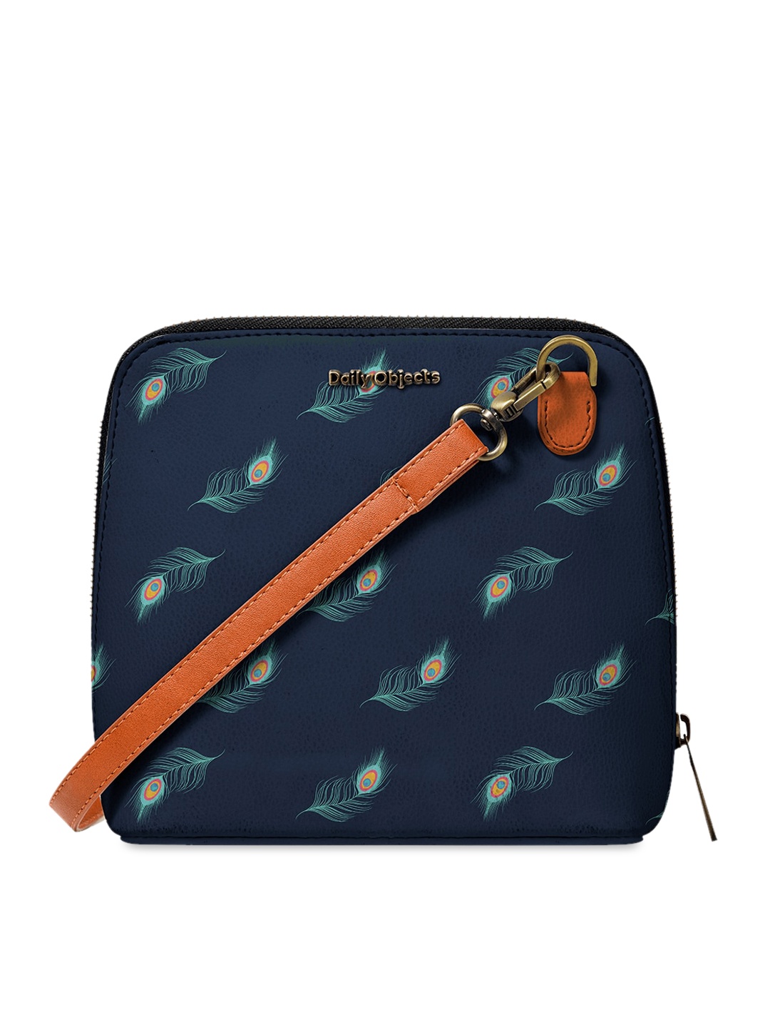 

DailyObjects Navy Blue & Green Printed Sling Bag