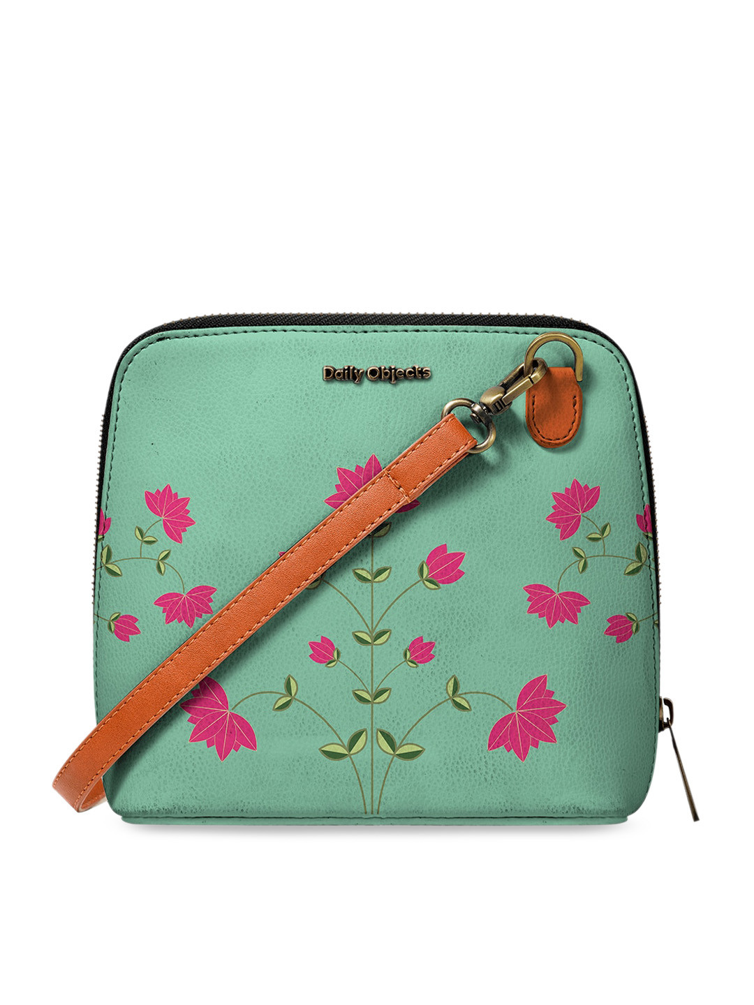 

DailyObjects Green & Pink Printed Sling Bag