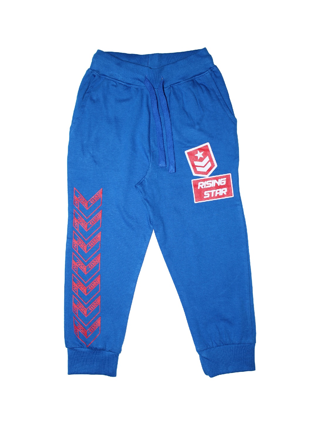 

KiddoPanti Boys Blue Rising Star Printed Sporty Joggers