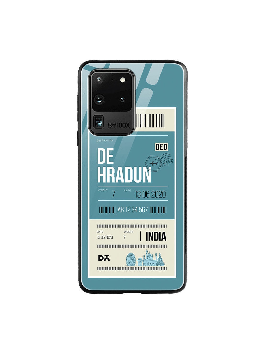 

DailyObjects Blue & White Dehradun City Tag Samsung Galaxy S20 Ultra Shock Absorbent Glass Case