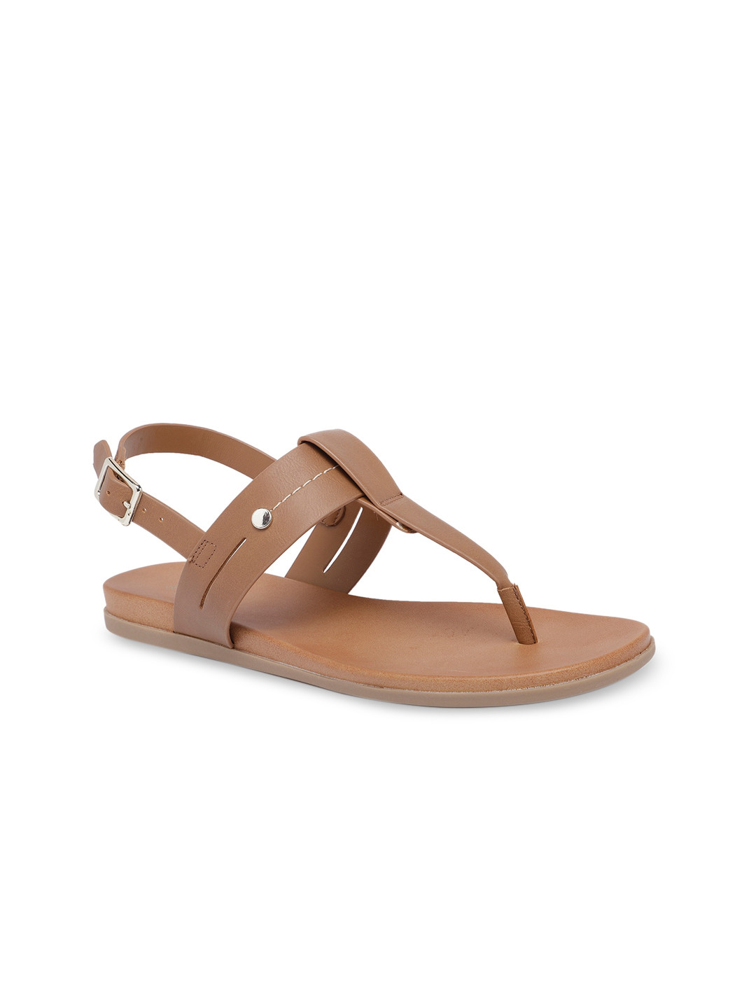 

Call It Spring Women Brown T-Strap Flats