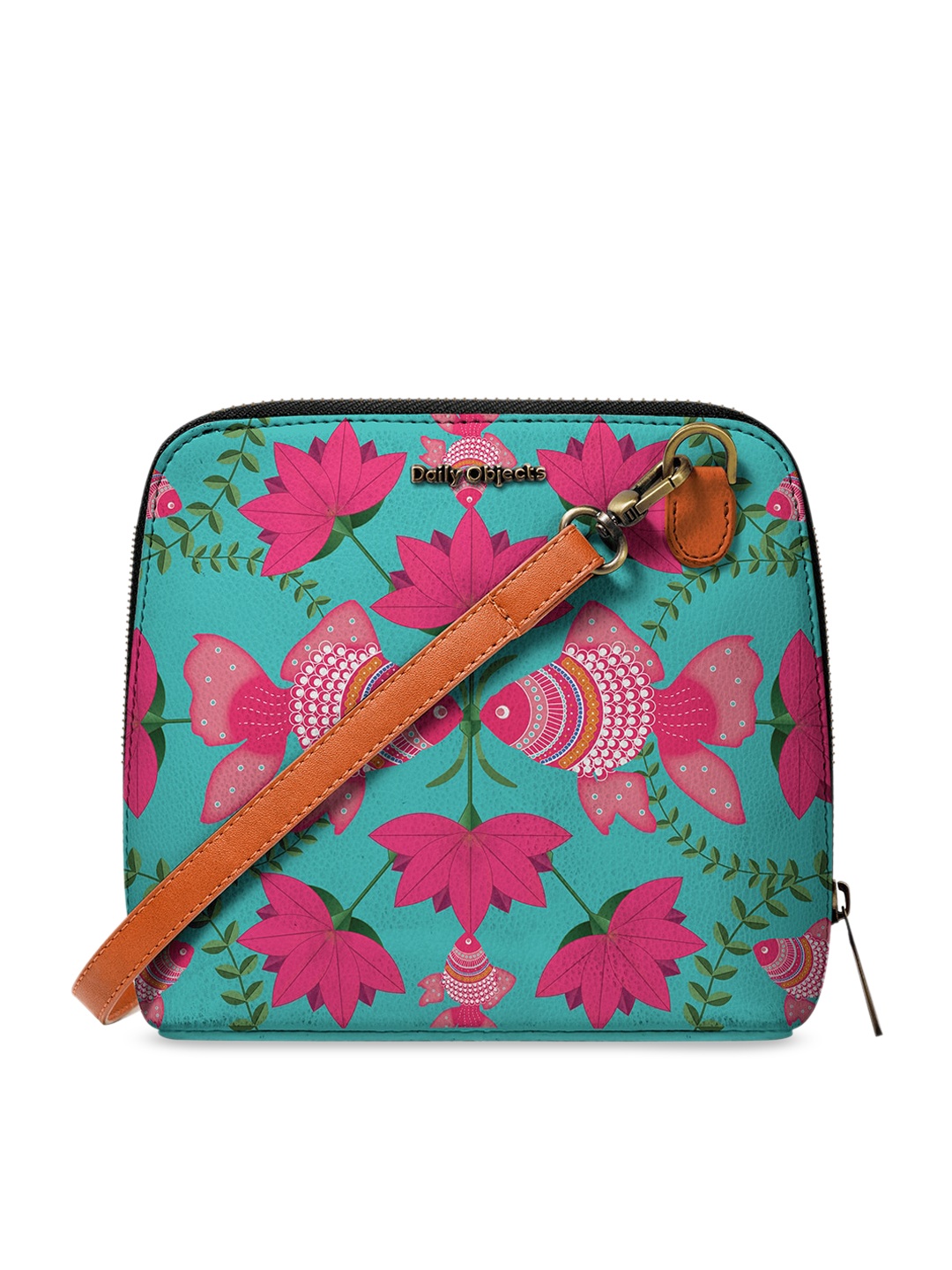 

DailyObjects Blue & Pink Printed Sling Bag