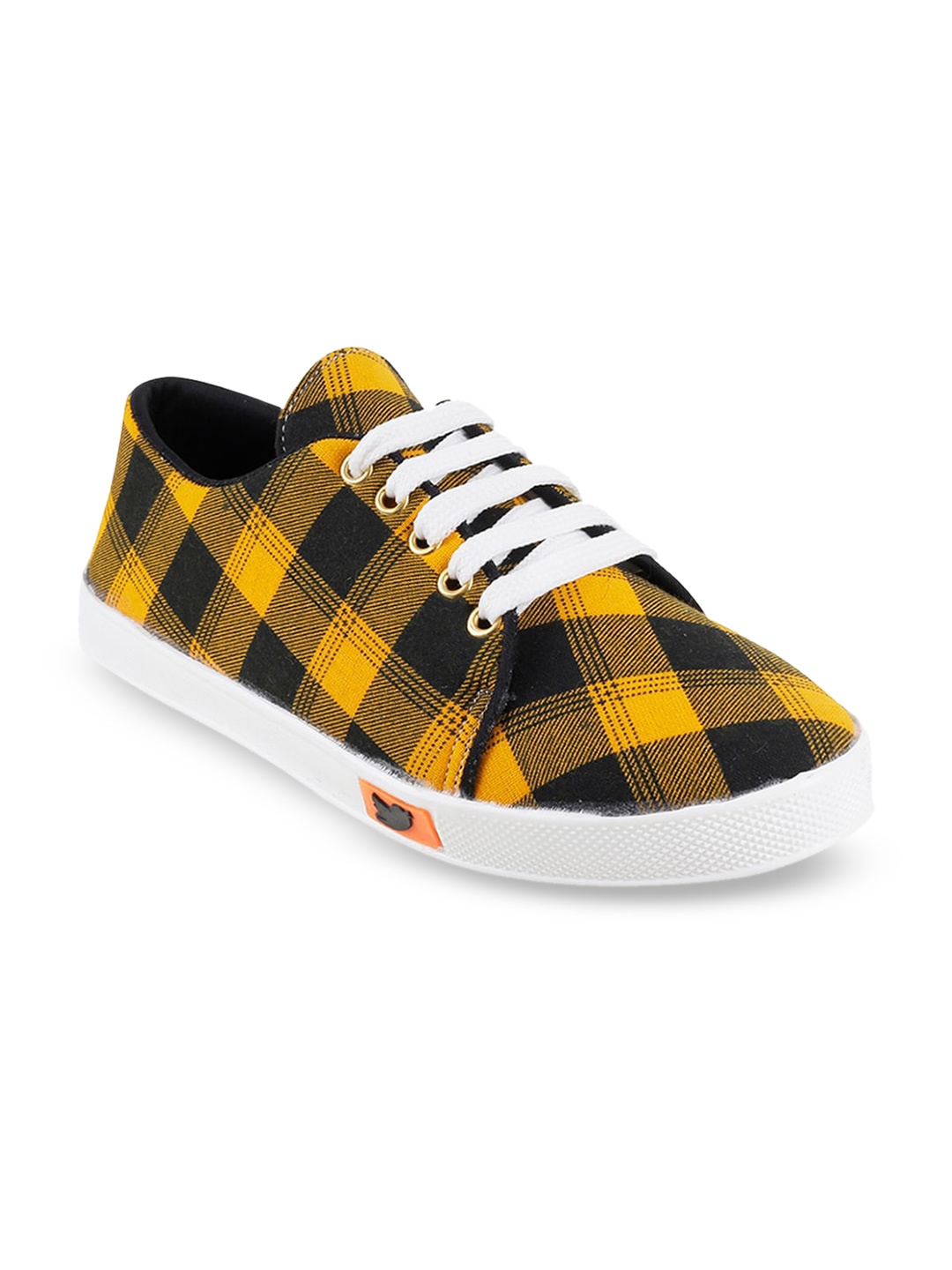 

WALKWAY by Metro Women Yellow & Black Printed Sneakers