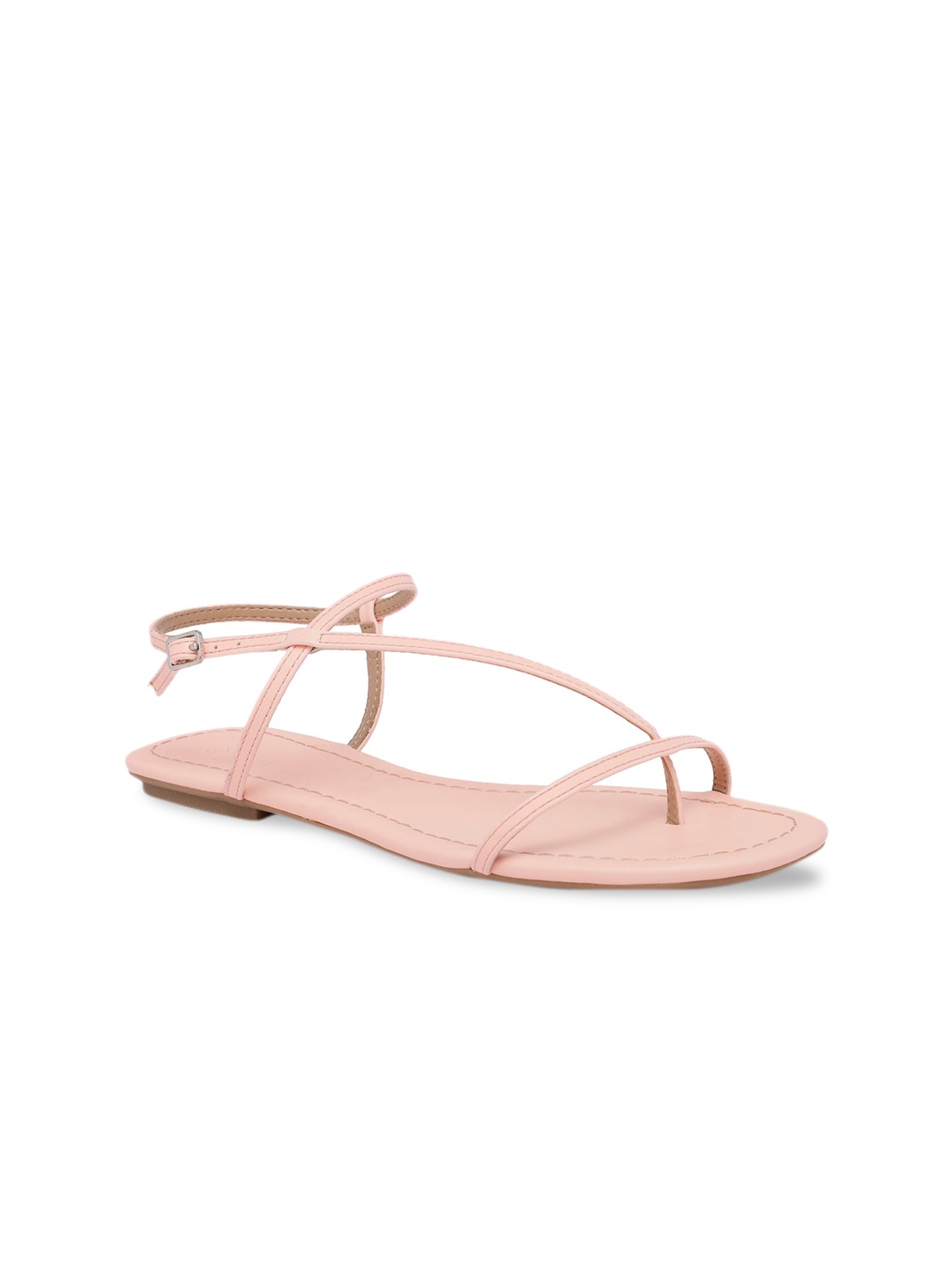 Call It Spring Women Pink Solid Open Toe Flats