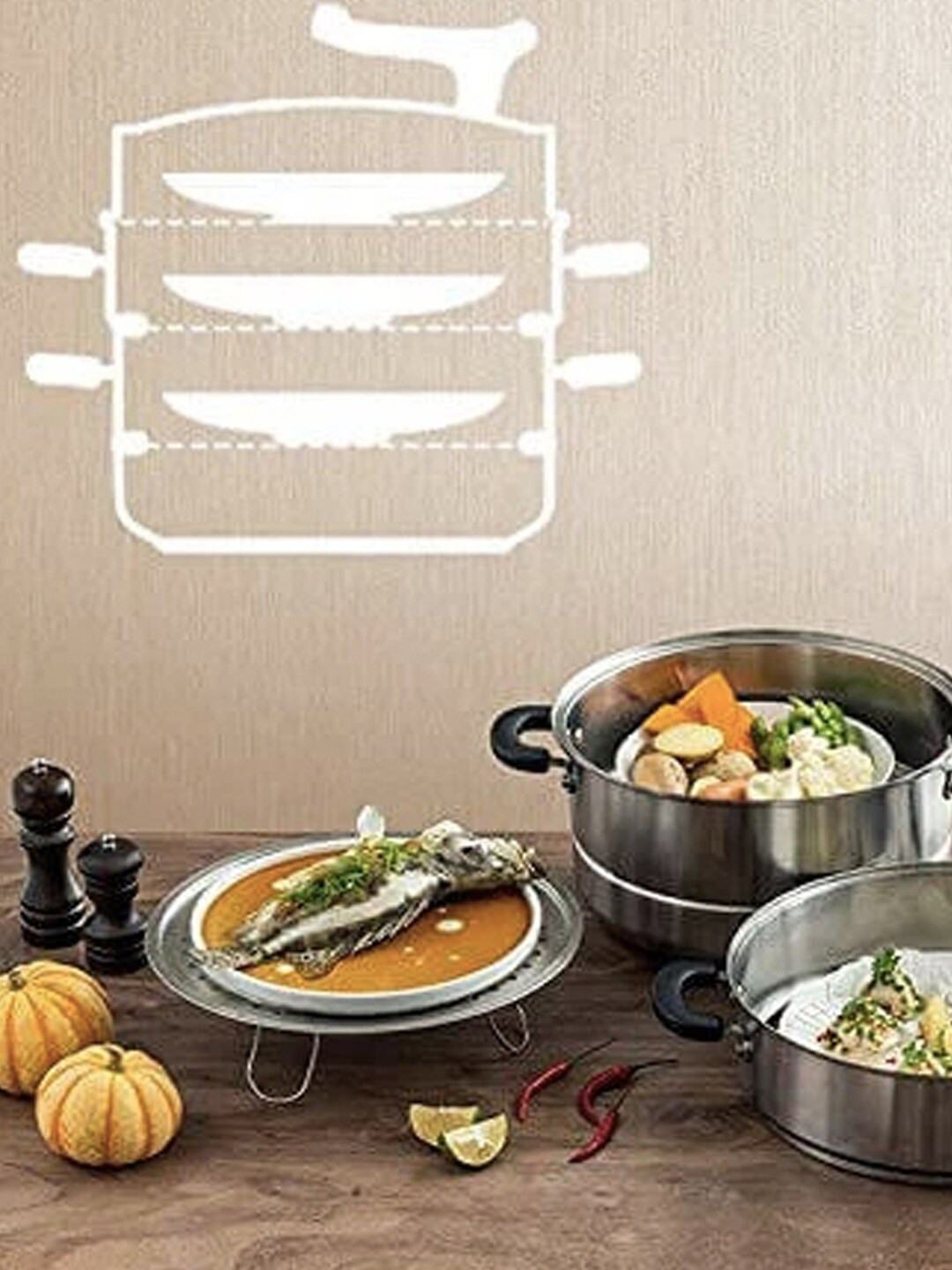 

MEYER Silver-Toned 3 IN 1 Multi Steamer