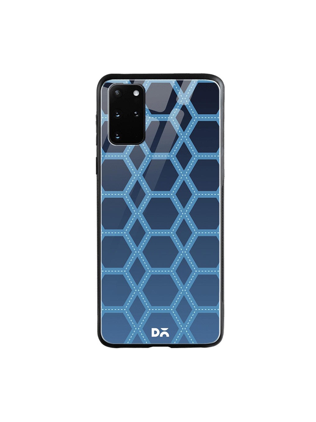 DailyObjects Blue Nebula Honeycomb Samsung Galaxy S20 Plus Shock Absorbent Glass Case