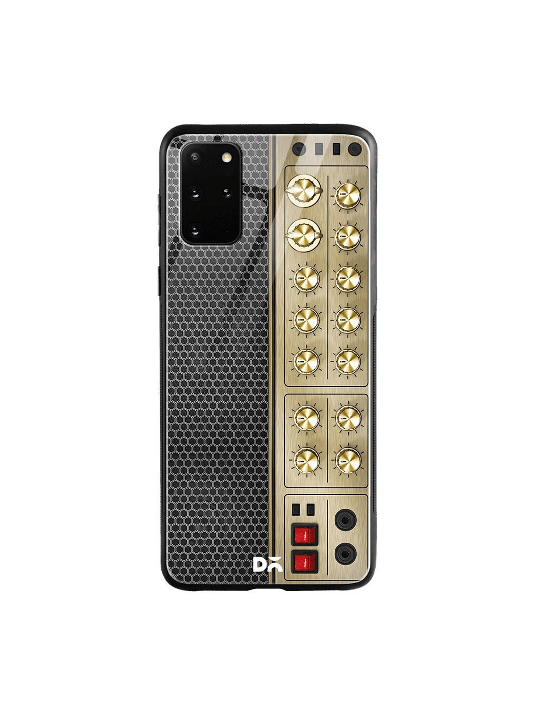 

DailyObjects Black & Gold-Toned Amp Samsung Galaxy S20 Plus Shock Absorbent Glass Case