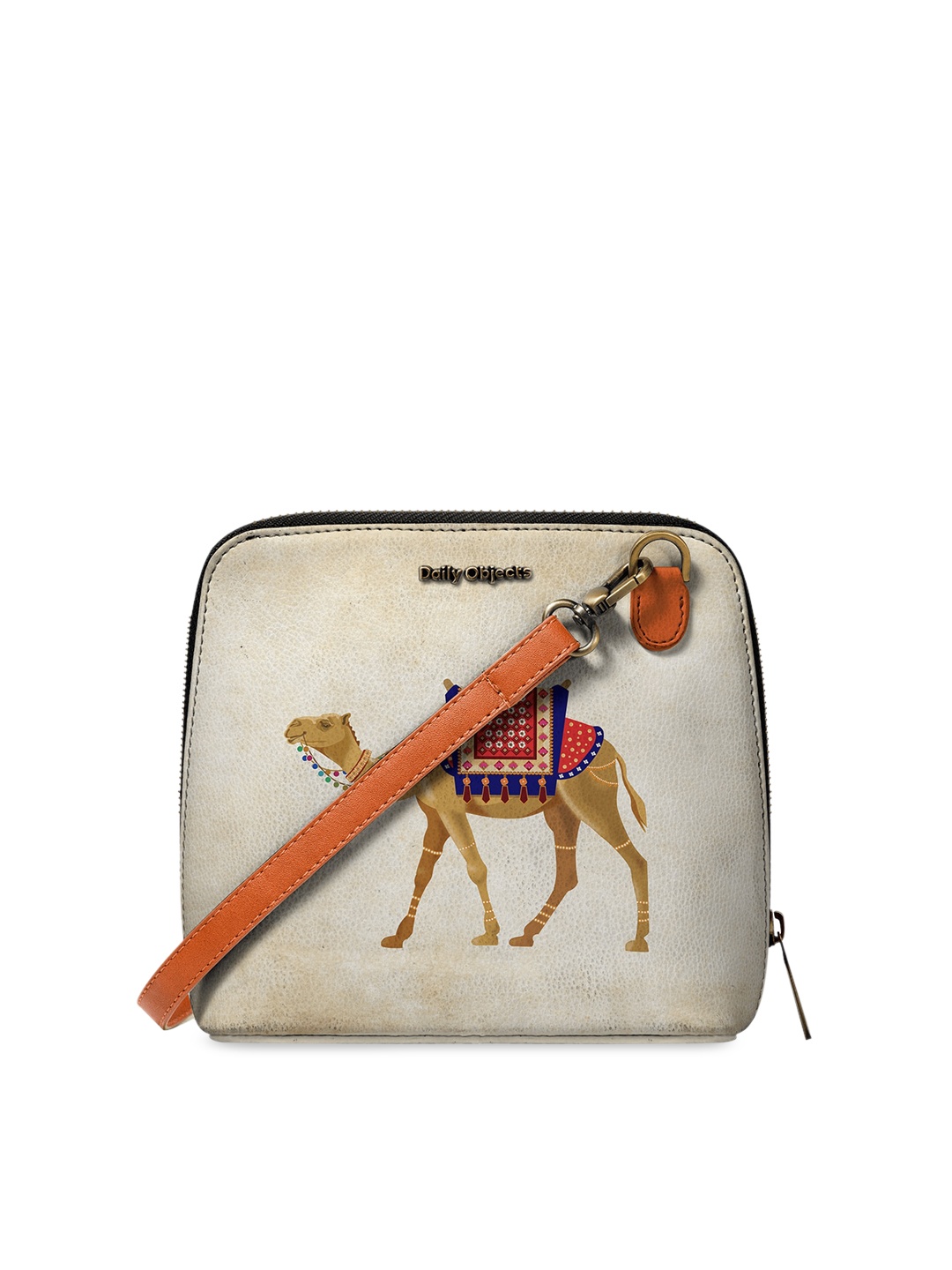 

DailyObjects Off-White Printed Sling Bag