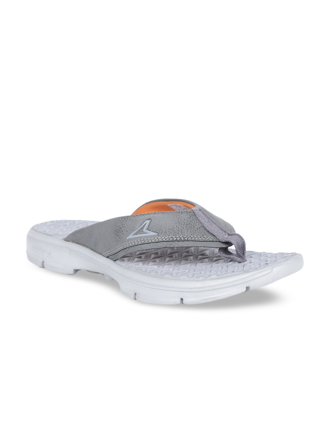 

Power Men Grey Solid Thong Flip-Flops