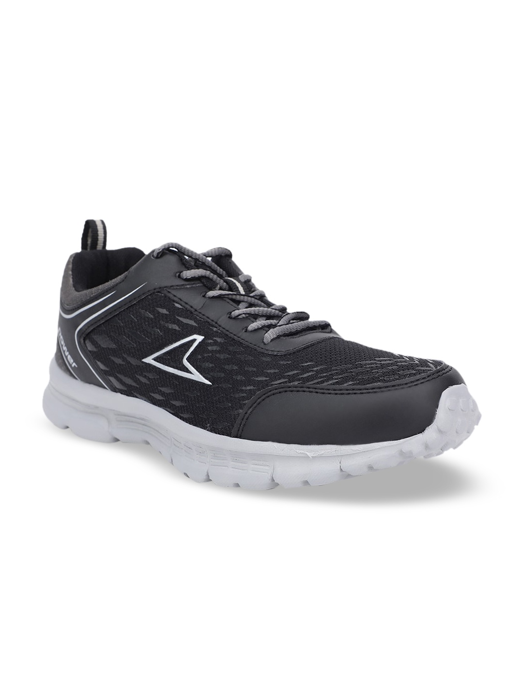 

Power Men Black Textured Sneakers