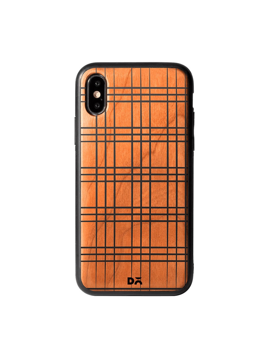 

DailyObjects Brown & Black Webbing Lines Wooden iPhone XS Max Case