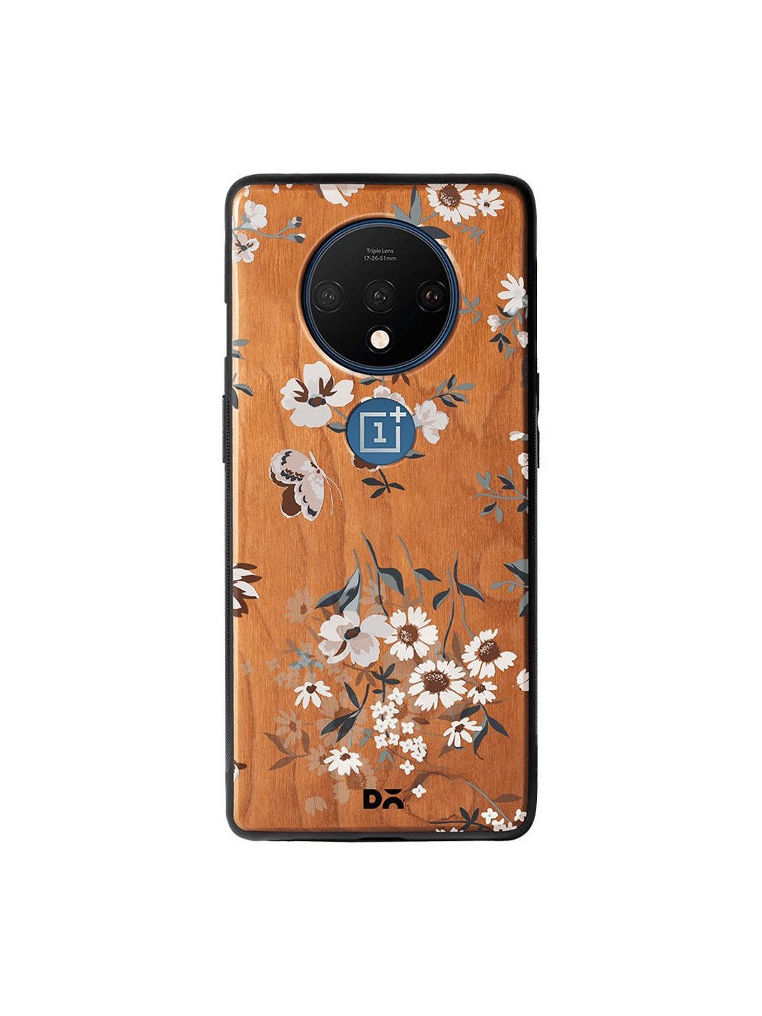 

DailyObjects Brown & White Little Blooms Wooden OnePlus 7T Pro Case