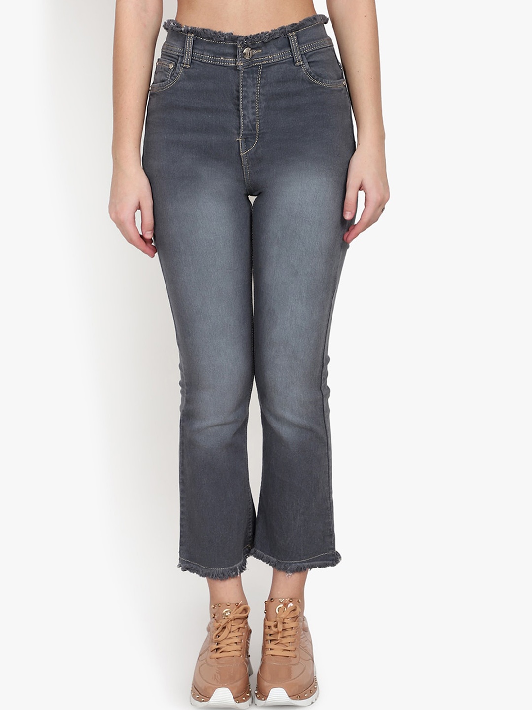 

Perfect Outlet Women Grey Skinny Fit High-Rise Clean Look Jeans