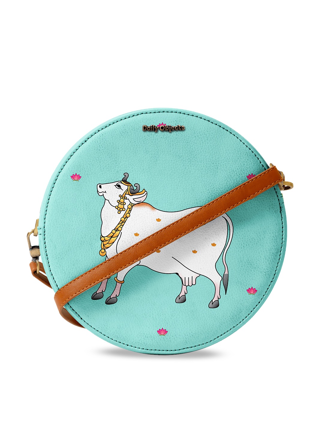 

DailyObjects Sea Green & White Printed Sling Bag