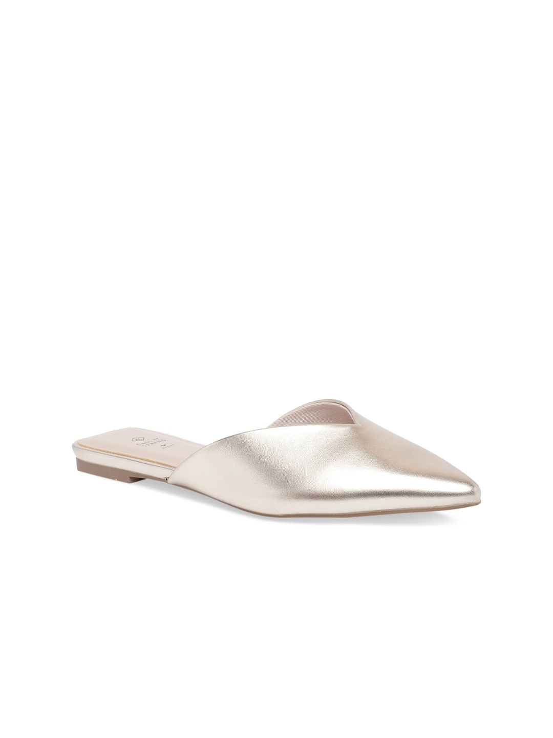 

Call It Spring Women Champagne Solid Mules