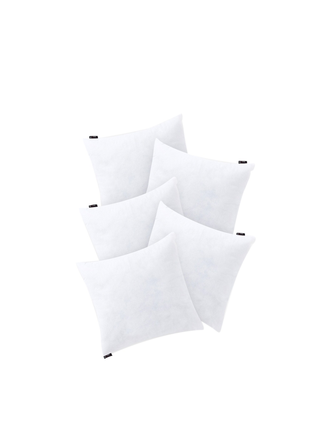 KLOTTHE Set Of 5 White Solid Square Cushions