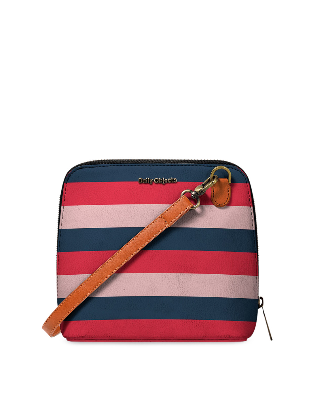 

DailyObjects Red & Green Dark Lines - Trapeze Striped Sling Bag