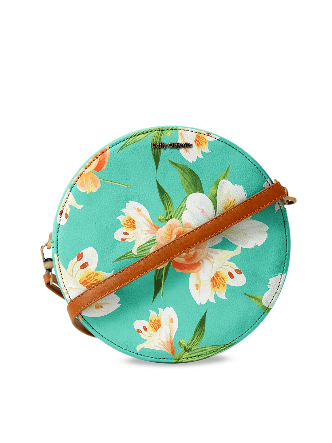 

DailyObjects Sea Green & White Floral Printed Sling Bag