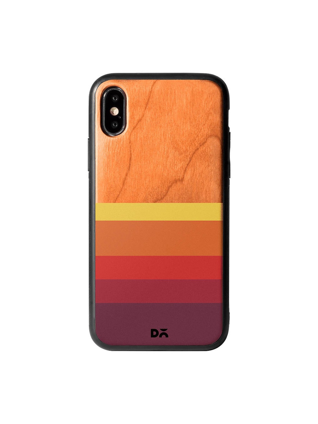 

DailyObjects Brown & Purple Sundown Wooden iPhone XS Case, Multi