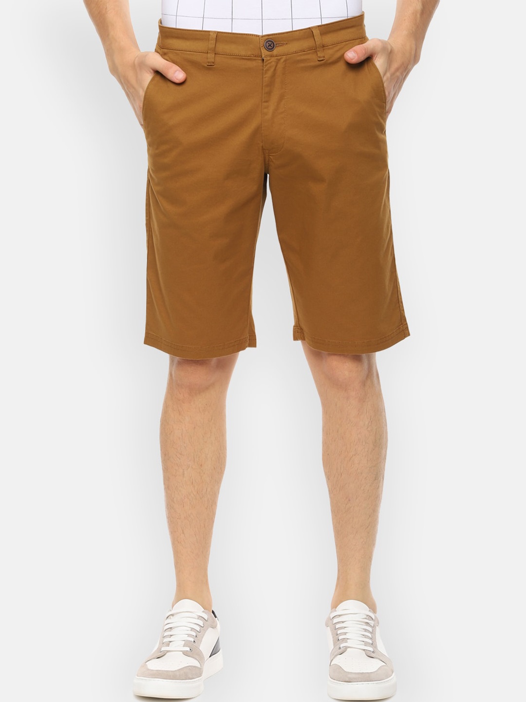 

Van Heusen Sport Men Khaki Solid Regular Fit Shorts