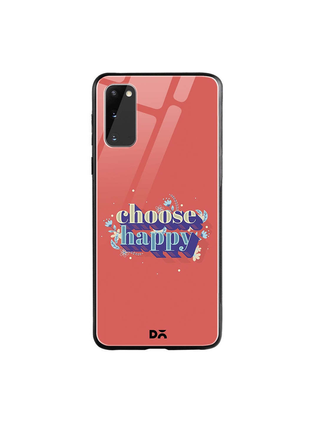 

DailyObjects Red & Blue Choose Happy Samsung Galaxy S20 Shock Absorbent Glass Case