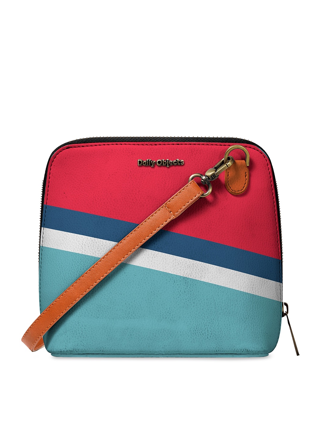 

DailyObjects Red & Blue Colourblocked Sling Bag
