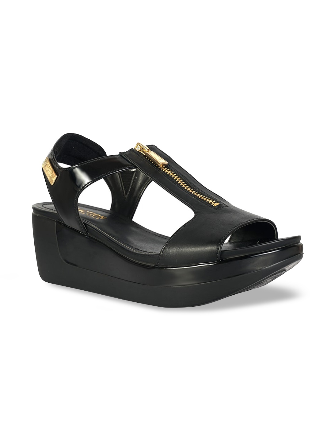 

Kenneth Cole Women Black Solid Leather Wedges