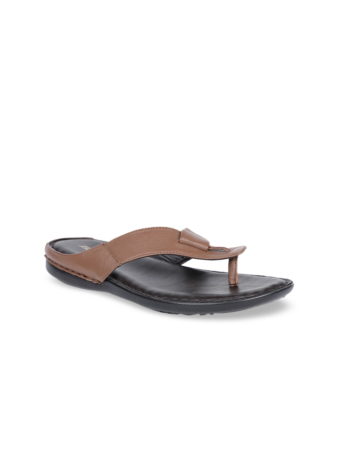 

Bata Men Brown Leather Comfort Sandals