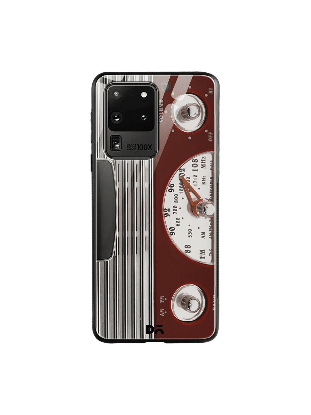 DailyObjects Red & Grey Radio Samsung Galaxy S20 Ultra Shock Absorbent Glass Case