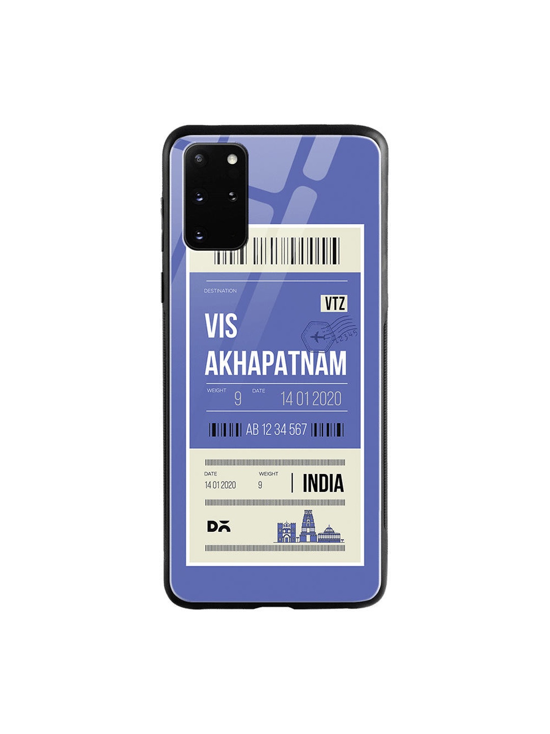 

DailyObjects Blue & White Visakhapatnam City Tag Samsung Galaxy S20 Plus Shock Absorbent Glass Case