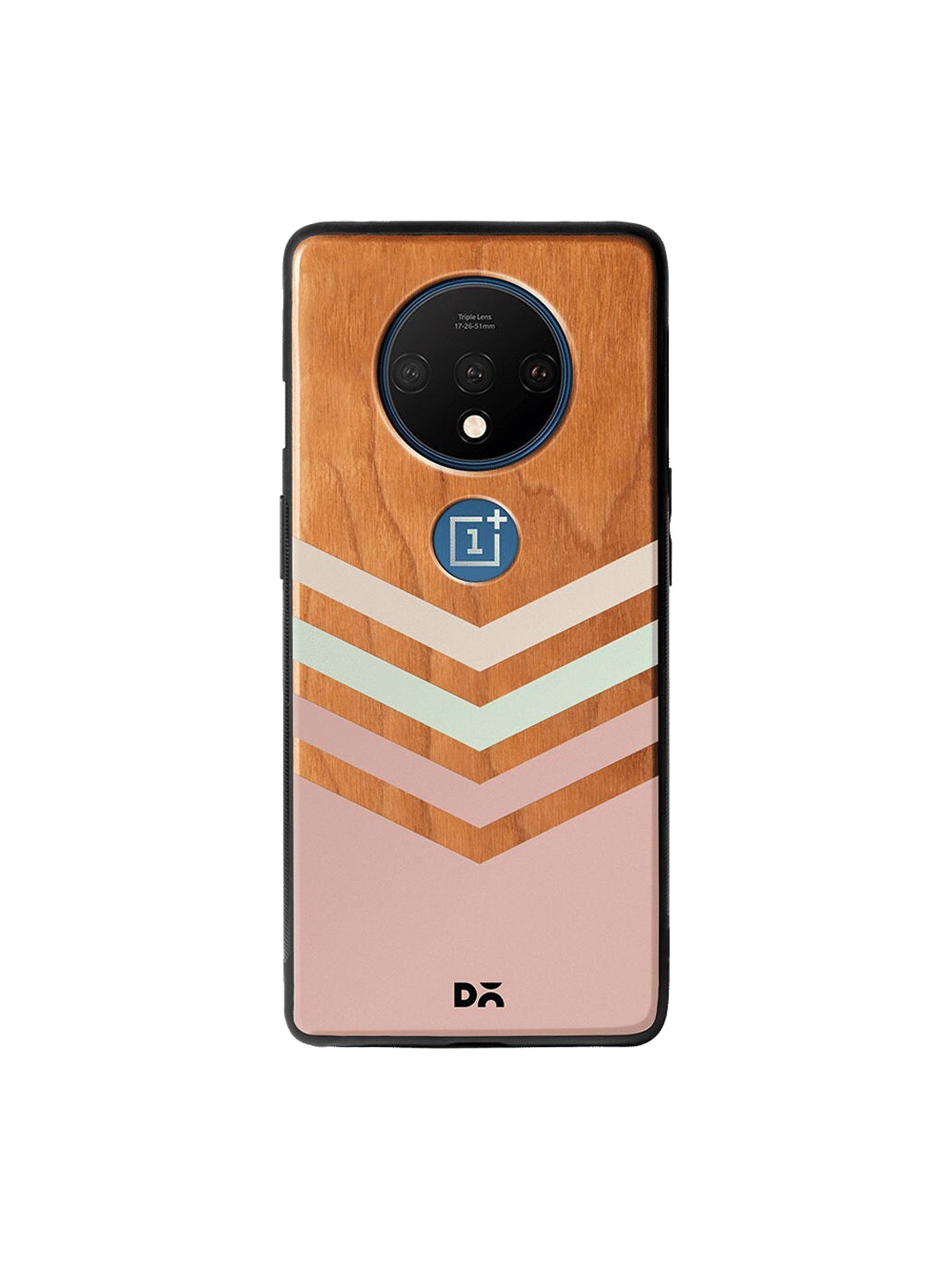

DailyObjects Brown & Pink Rewind Wooden OnePlus 7T Case