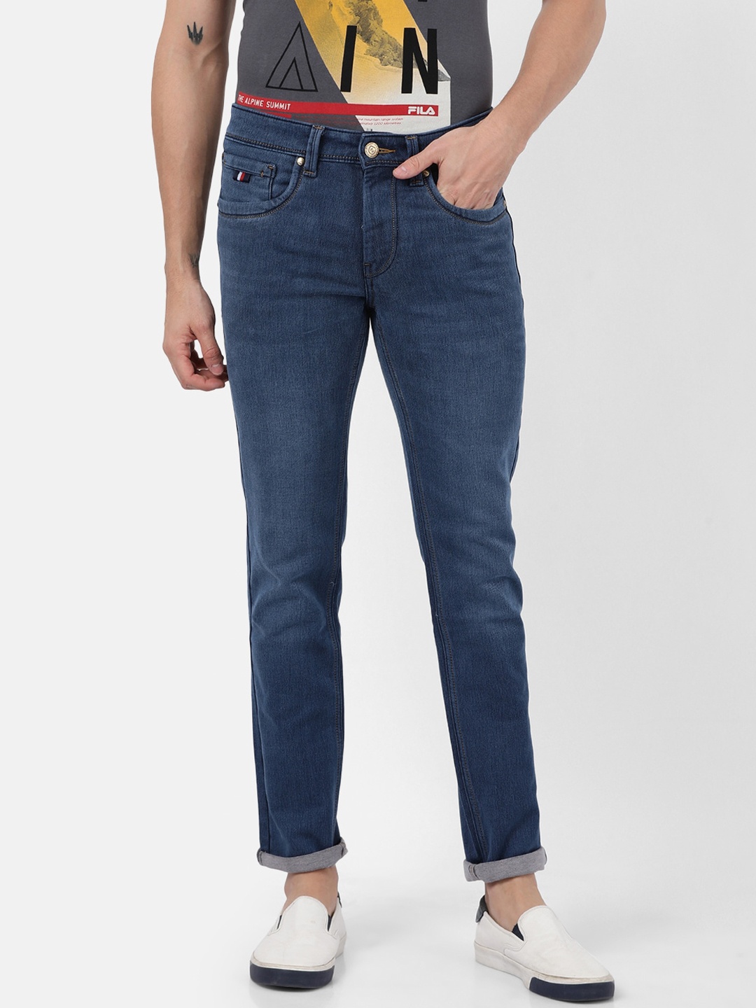 

Llak Jeans Men Blue Skinny Fit Mid-Rise Clean Look Stretchable Jeans