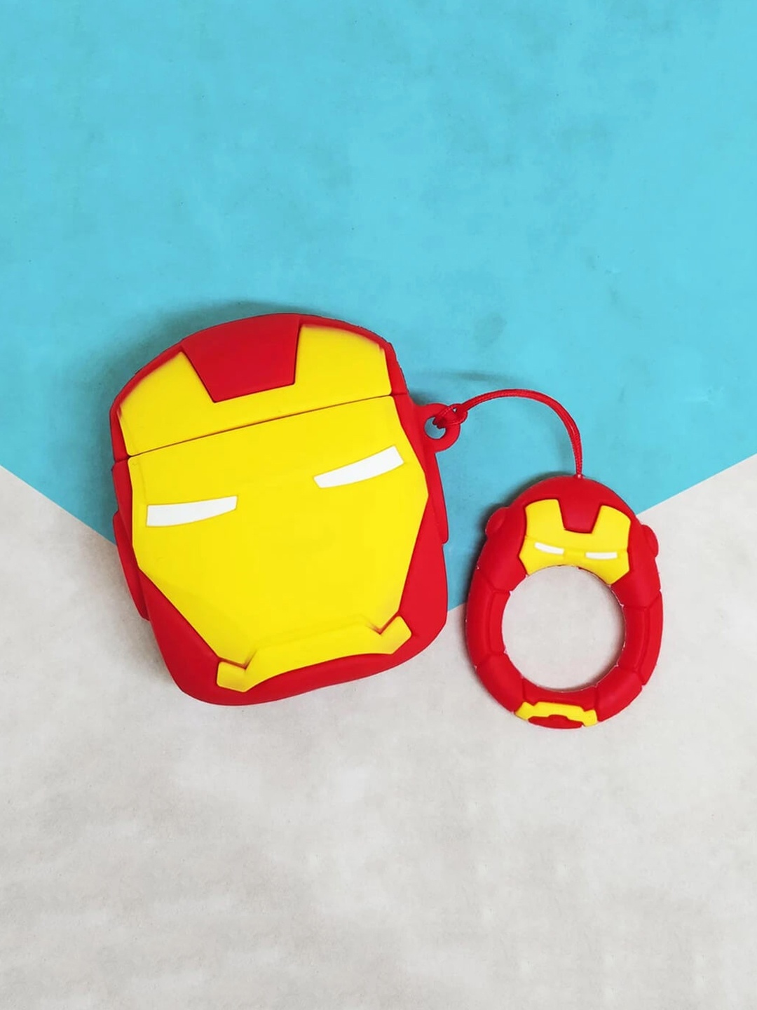 

macmerise Red & Yelllow Invincible Iron Man Rubber Airpods Case