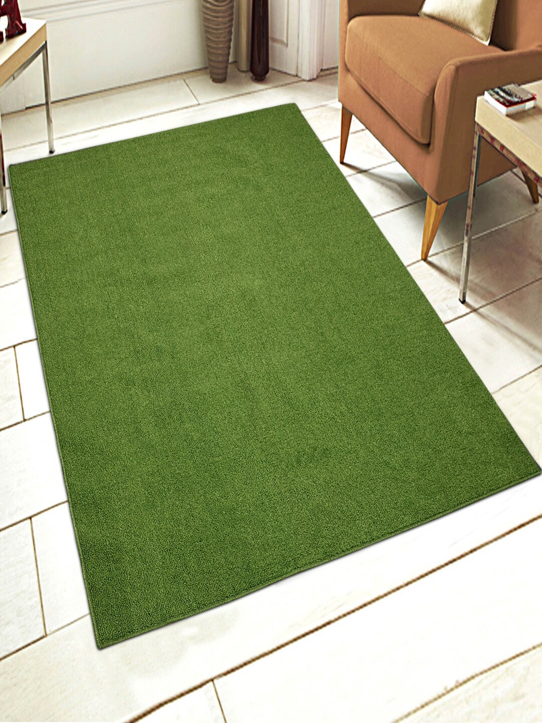 

Saral Home Green Solid Anti-Skid Carpet