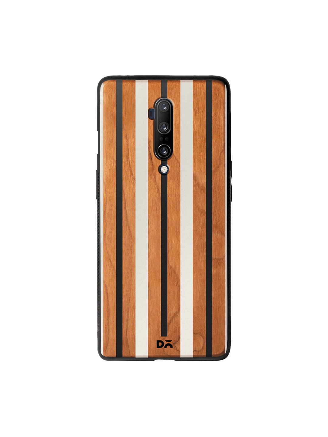 

DailyObjects Brown & White Prison Stripes Wooden OnePlus 7T Pro Case
