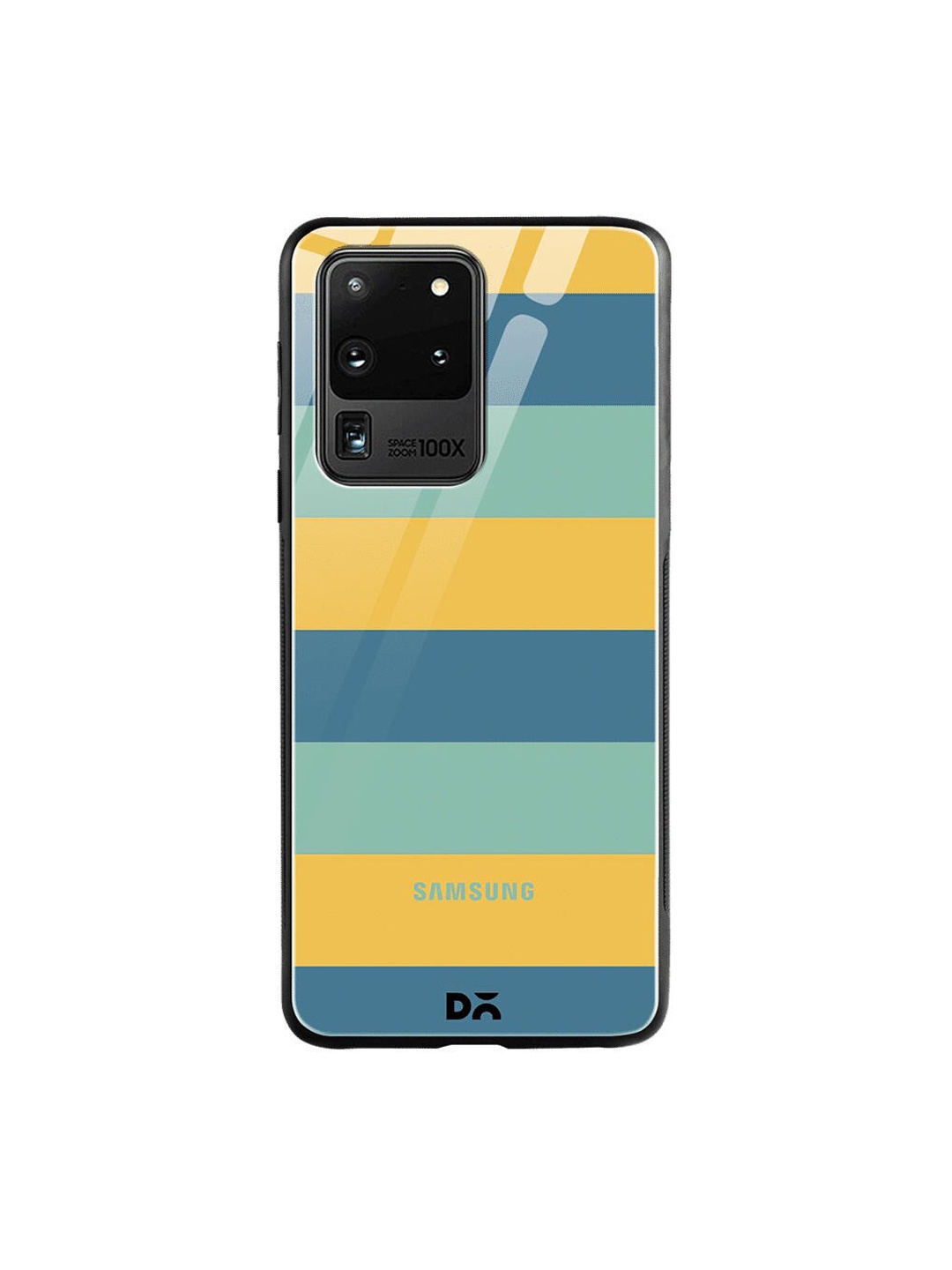 

DailyObjects Yellow & Blue Tropical Lines Samsung Galaxy S20 Ultra Shock Absorbent Glass Case