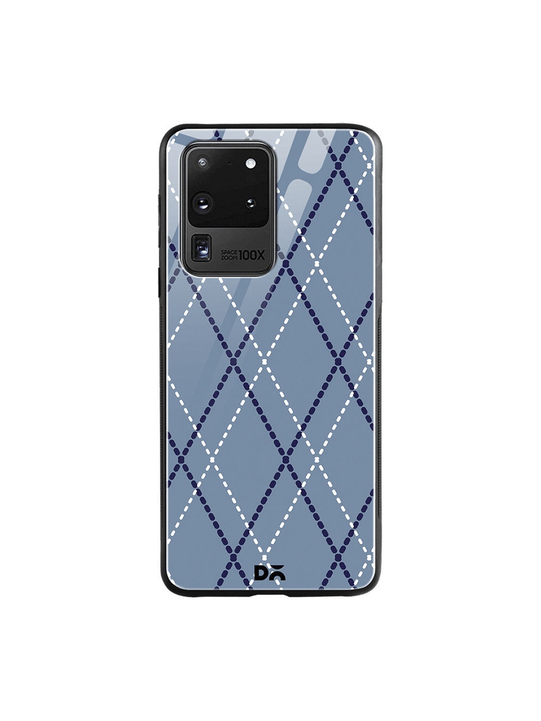 

DailyObjects Blue & White Blueberry Diamond Rope Samsung Galaxy S20 Ultra Shock Absorbent Glass Case