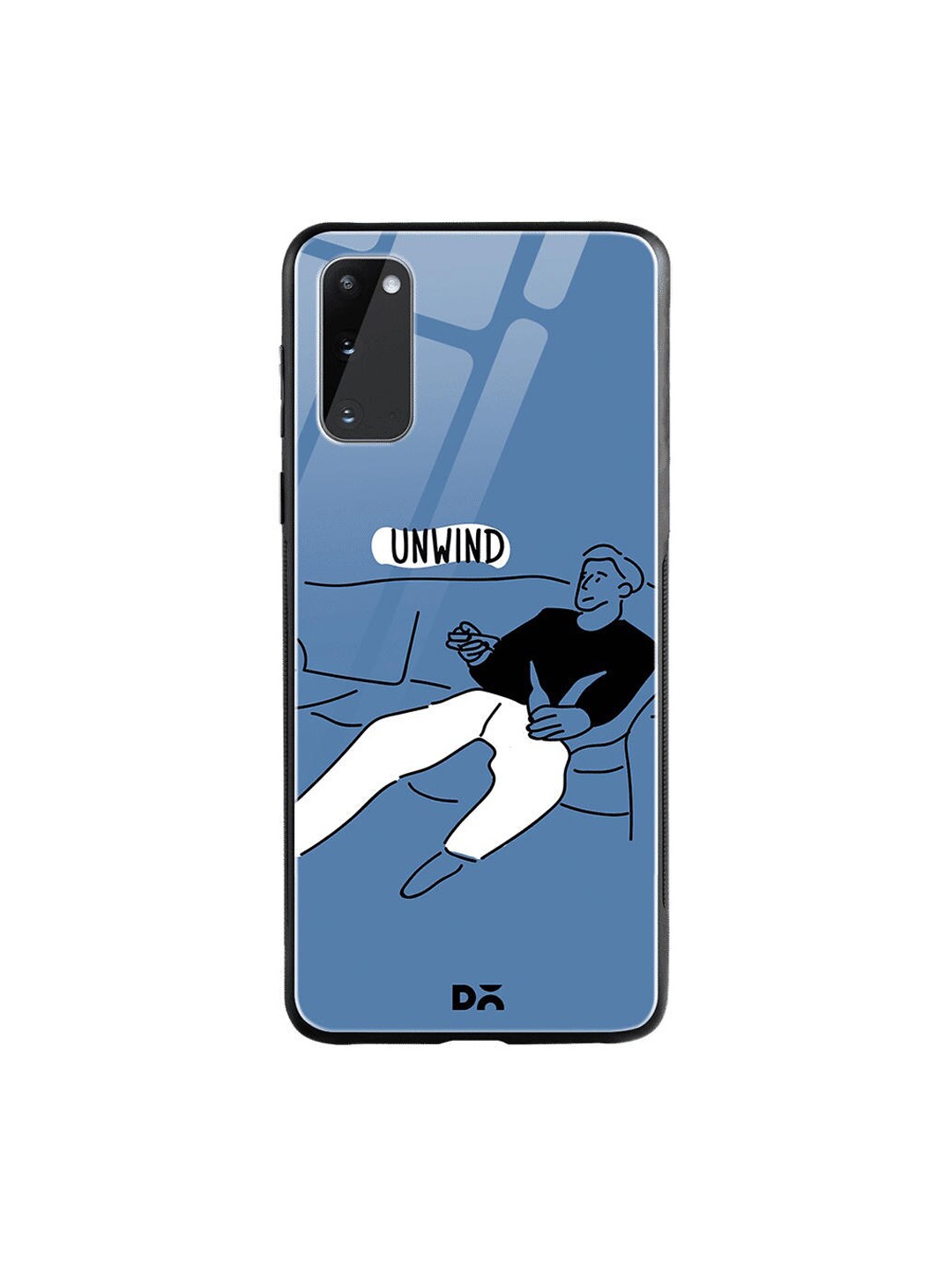 

DailyObjects Blue & White Unwinder Samsung Galaxy S20 Shock Absorbent Glass Case
