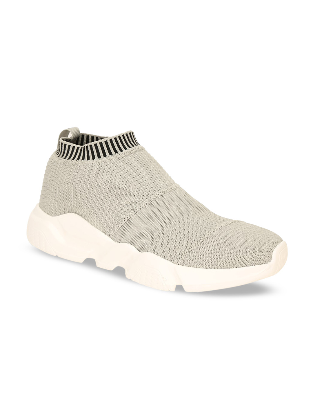 

North Star Men Grey Woven Design Slip-On Sneakers