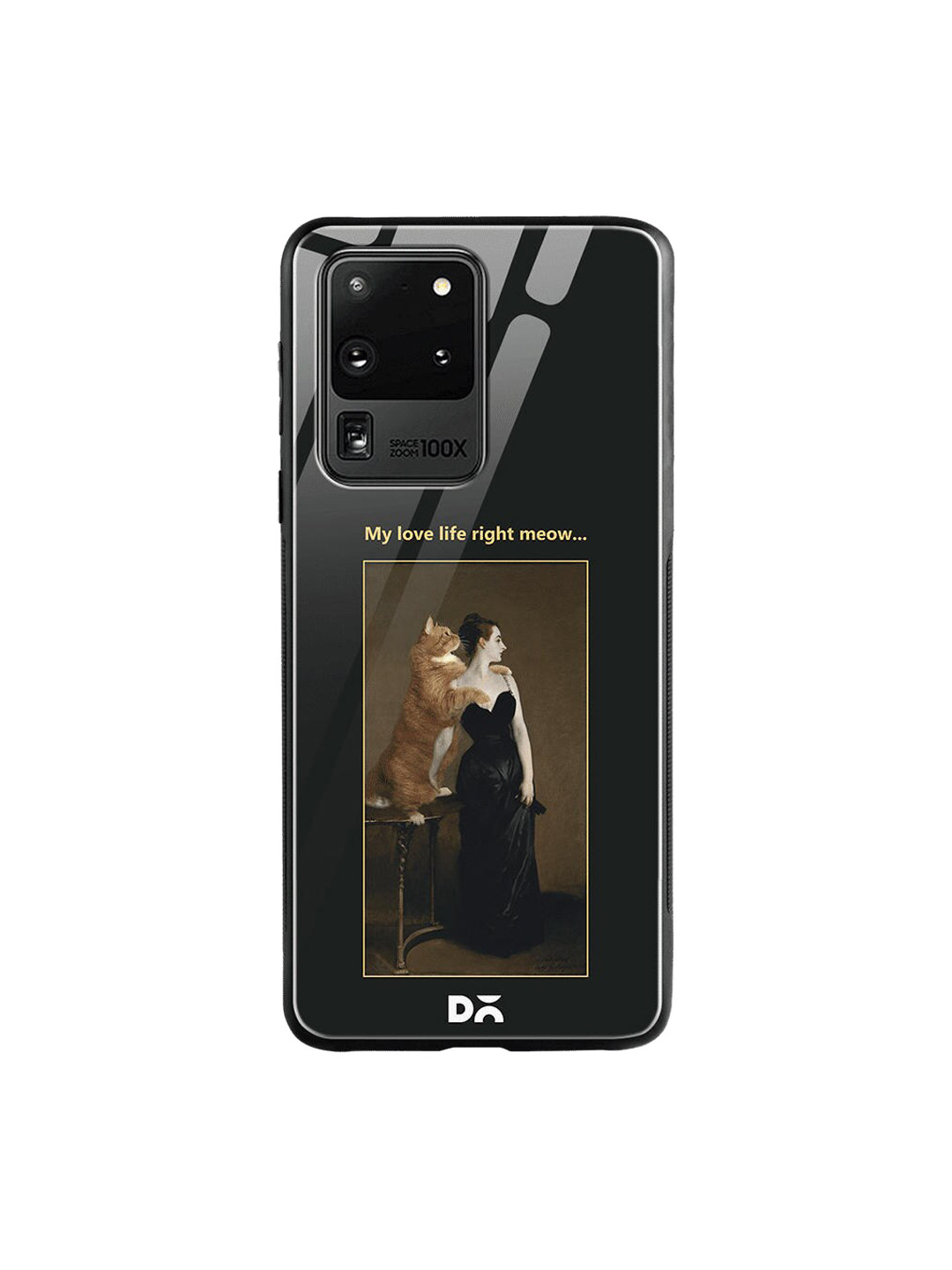 

DailyObjects Black & Brown Love Life Meow Samsung Galaxy S20 Ultra Shock Absorbent Glass Case